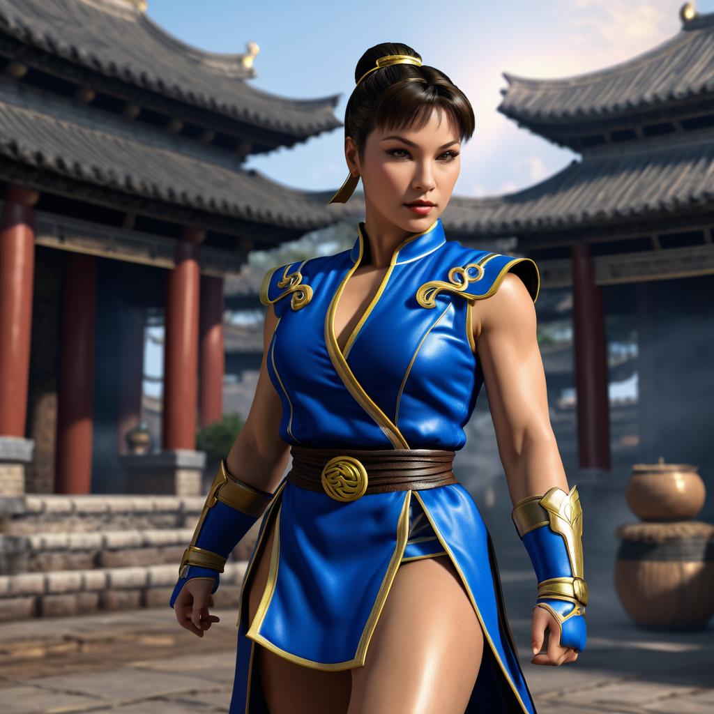 Photorealistic Chun-Li in Lifelike Detail