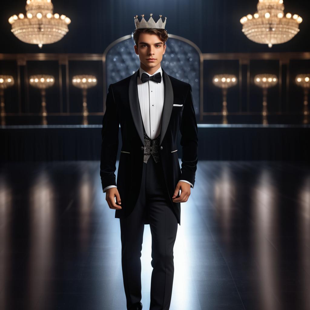 Dapper Young Man in Tuxedo Portrait