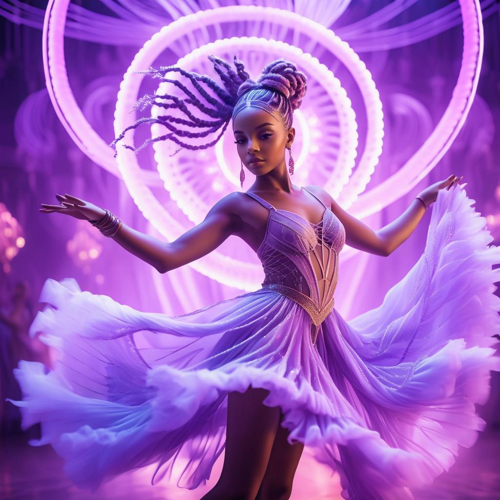 Ethereal Dancer in Carnival Dreamscape