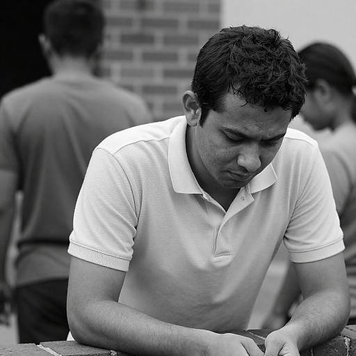 Intense Portrait Against Urban Backdrop