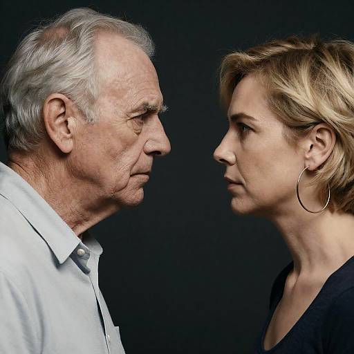 Intense Profiles: Older Man and Woman