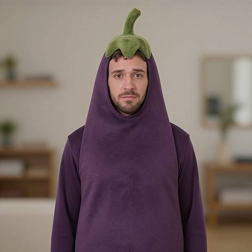 Realistic Adult Eggplant Costume Photo