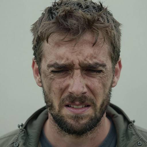 Close-Up Portrait of a Rugged Man