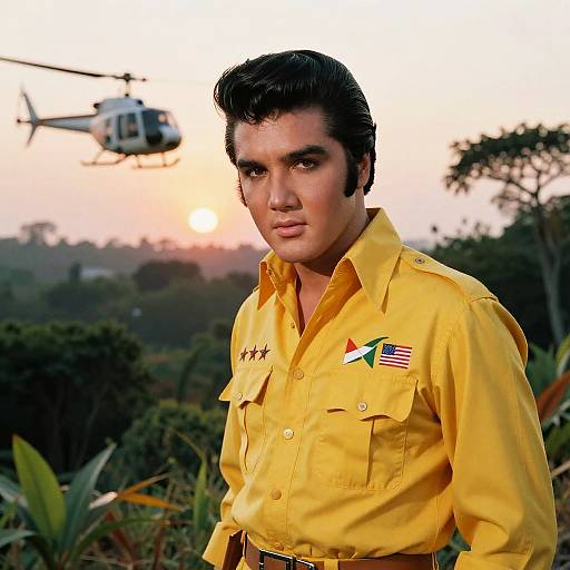 Elvis in Vietnam Jungle Scene