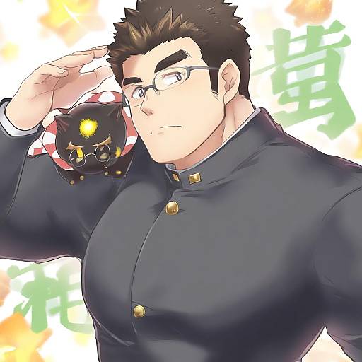 Illustration of Motoori shiro, tokyo afterschool summoners in the style of Paopao