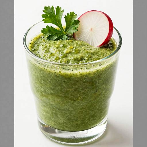 Vibrant Green Smoothie Close-Up