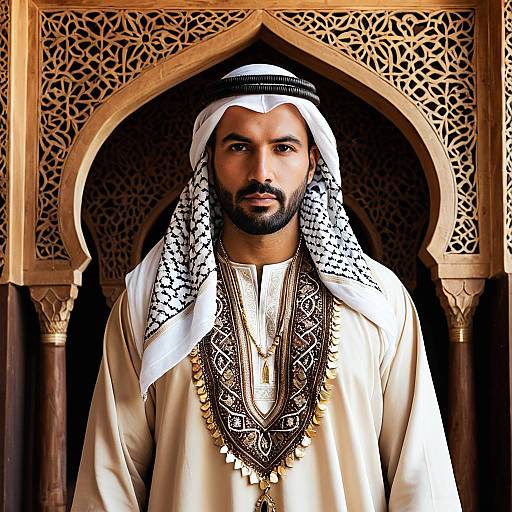 Portrait of a Traditional Arab Man