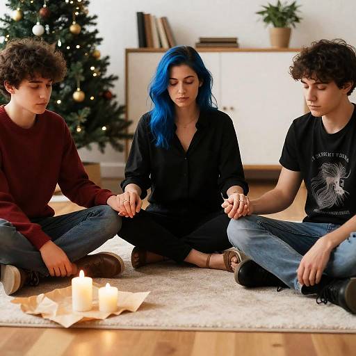 Cozy Togetherness in a Christmas Setting