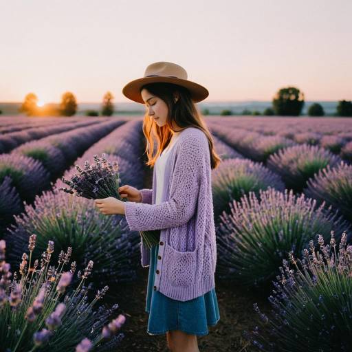 Tranquil Lavender Field at Dusk Tranquil Lavender Field at Dusk