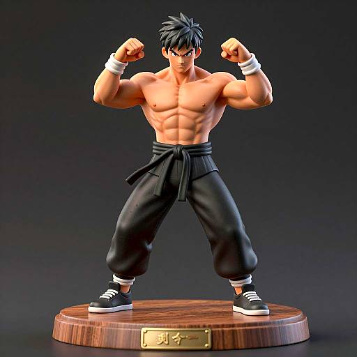 Muscular Male Martial Artist Figurine