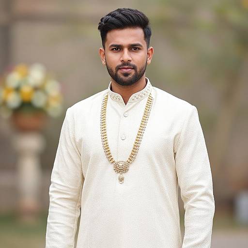 Indian Groom in Wedding Sherwani