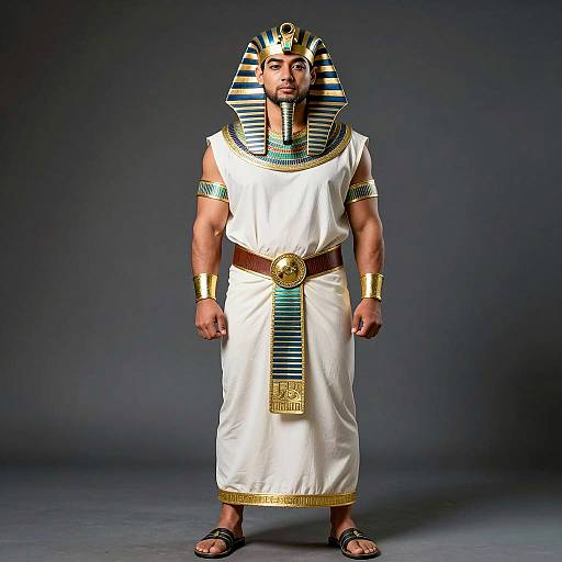 Man in Ancient Egyptian King Costume