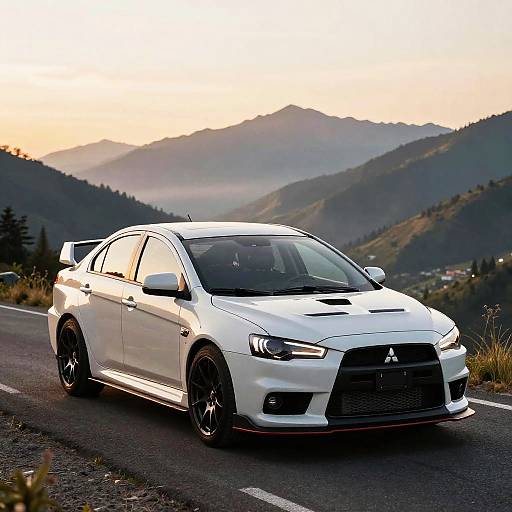 2022 Mitsubishi Lancer Evolution on Mountain Road