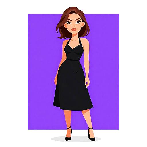 Elegant Woman in Minimalist Chic Dress