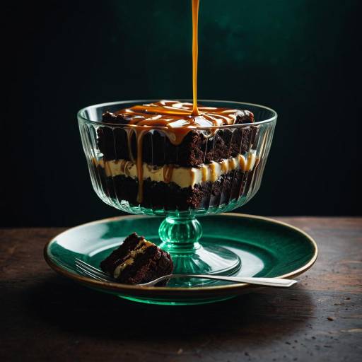 Floating Emerald Dessert Cup with Brownie