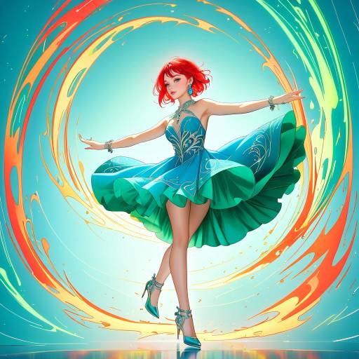Adventurous Girl with Fiery Red Hair Adventurous Girl with Fiery Red Hair