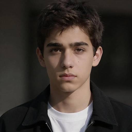 Moody Portrait of Young Man in Jacket