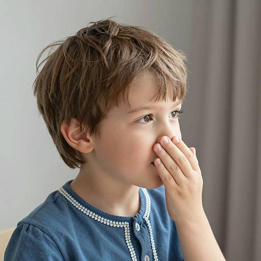 Curious Boy in Soft Indoor Light