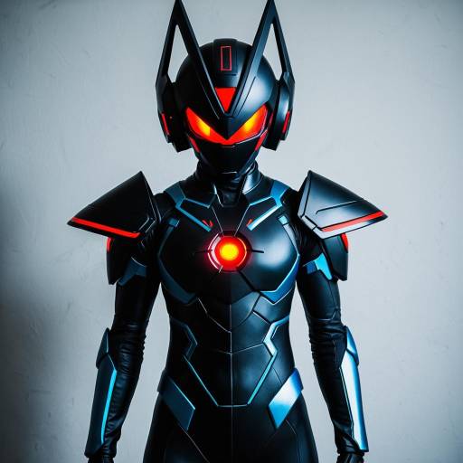 Futuristic Dark MegaManEXE Cosplay Design