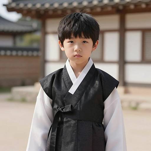 Young Boy in Traditional Korean Hanbok