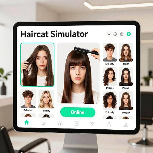 Futuristic Online Haircut Simulator