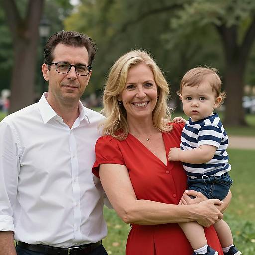 Family Moment in a Vibrant Park