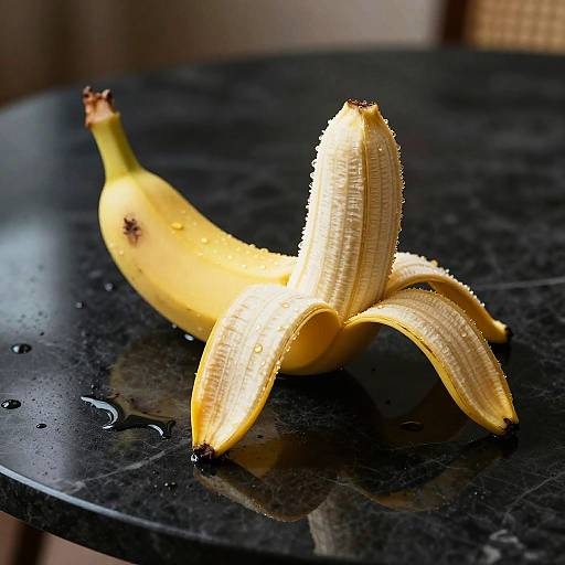 Hyperrealistic Peeled Banana Still Life