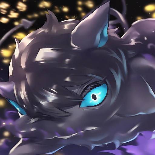 Illustration of Grim (twisted wonderland), twisted wonderland in the style of Shashaki