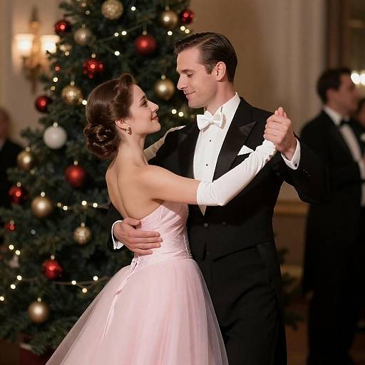 Elegant Christmas Dance Portrait