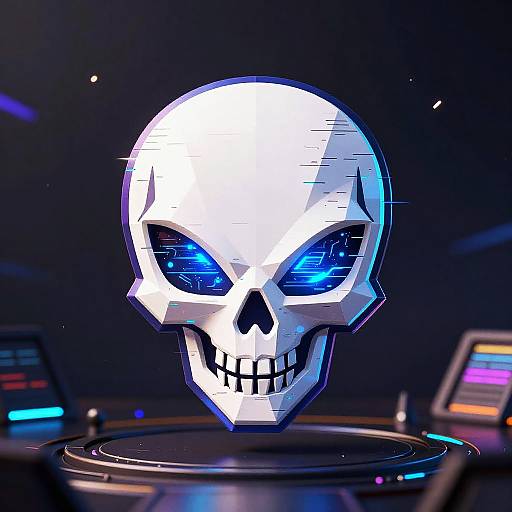 Geometric Alien Skull Esports Emblem