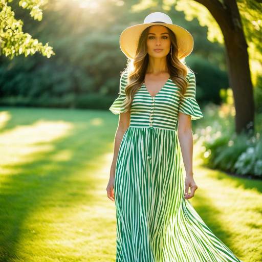 Serene Young Woman in Sunlit Garden
