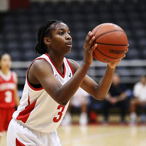 Focused Young Black Athlete in Action