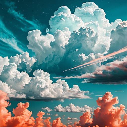 Ethereal Cloudscape with Celestial Machinery