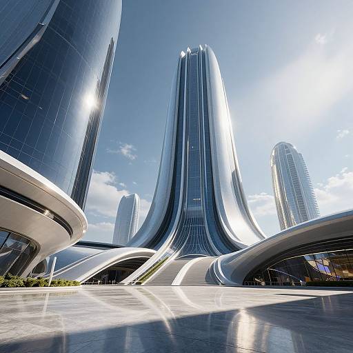 Elegant Naboo Architecture with Dramatic Lighting