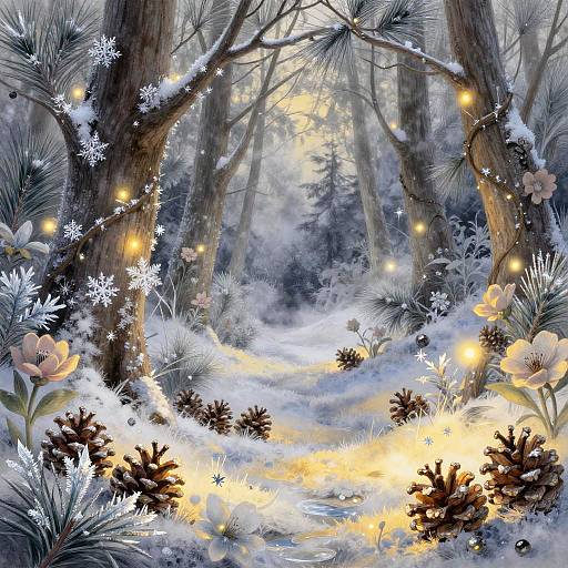Enchanted Winter Forest Fantasy