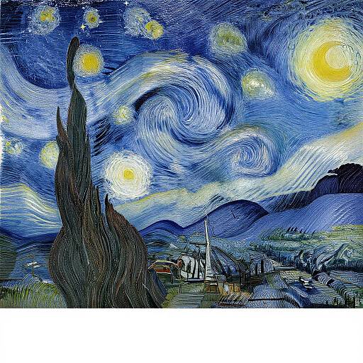 Vibrant digital painting of Vincent van Gogh's 