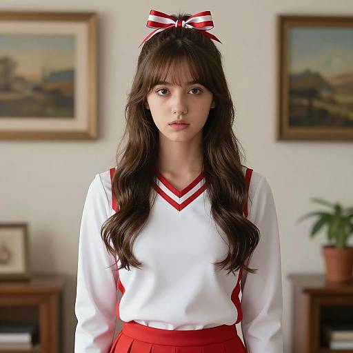 Cheerleader Portrait in Soft Natural Light