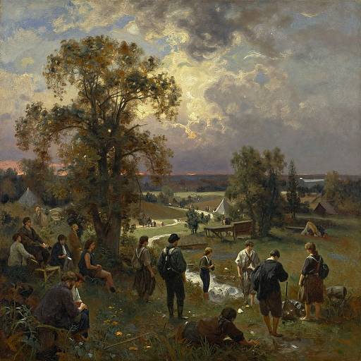 Hyper-Realistic Rembrandt Landscape Painting