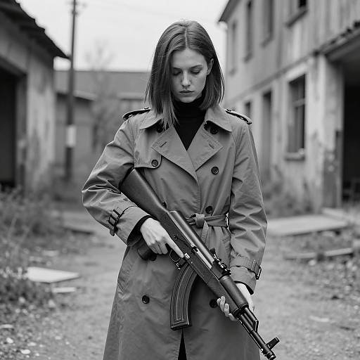 Moody Portrait of a Thoughtful Woman