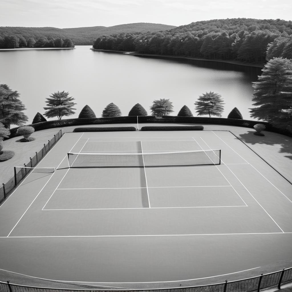 Vintage 1950s Tennis Match at Tuxedo Lake