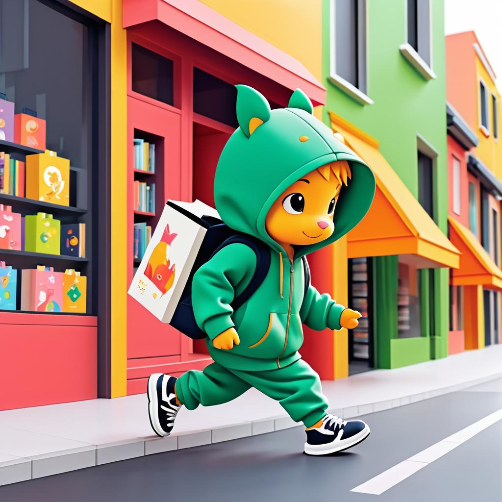 Little Dragon's Adventure to Bookstore