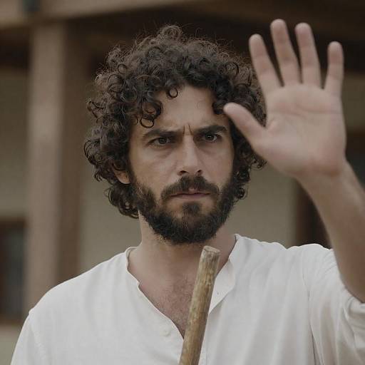 Intense Portrait of a Bearded Man