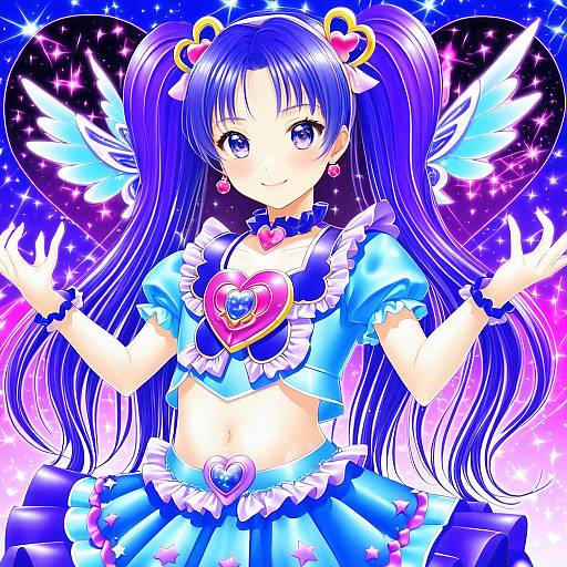 Illustration of Aono miki, precure in the style of Inuzumi masaki