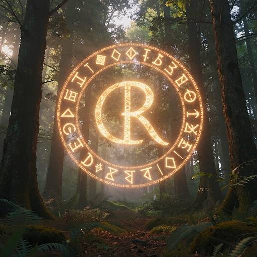 Mystical Forest Clearing at Dawn