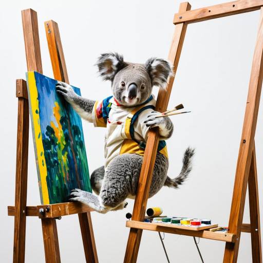 Koala Painter in an Art Studio Koala Painter in an Art Studio