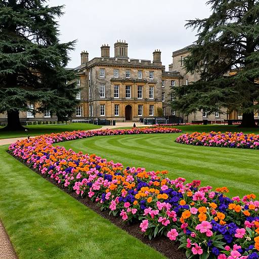 Colorful Floral Gardens at Holyrood Palace