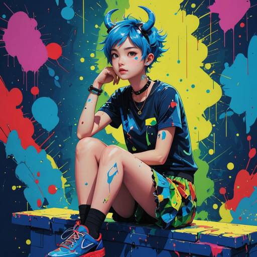 Vibrant Pop Art Character Illustration