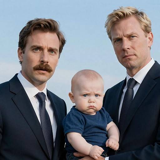 Heartwarming Photo of Two Men and Baby