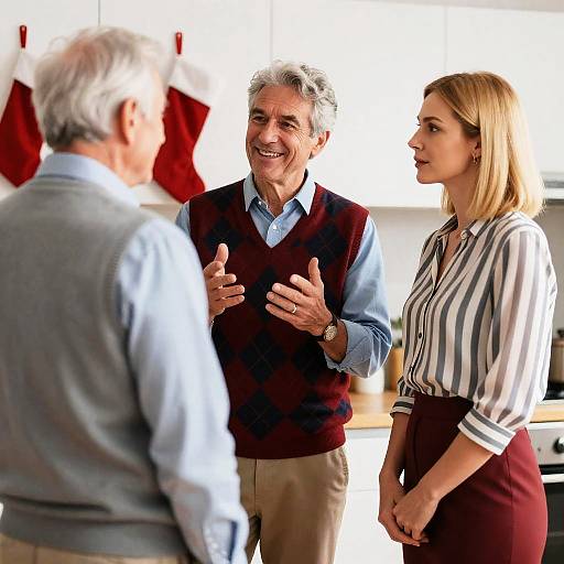 Family Gathering in a Cozy Kitchen
