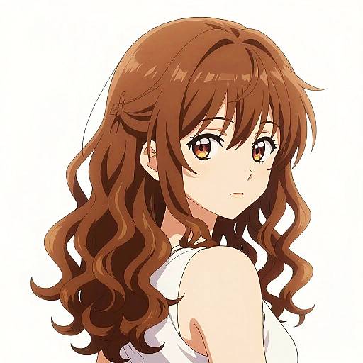 Elegant Female Anime Hairstyle Portrait